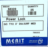 New Merit 66320 POWER-LOCK 3" Type 2 Turn-On Sanding Disc (Box of 25)
