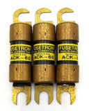 Bussmann ACK-60 Fusetron Dual Element Fuse 60 A (Lot of 3)