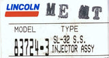 Lincoln 83724-3 SL-32 Stainless Steel Injector Assembly (3 Available)