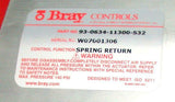 Bray  93-0634-11300--532  Spring Return 3/8 NPT Rotary Actuator Valve 140 PSI