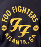 Men's Foo Fighters Tour 2012 Atlanta Georgia Black Short Sleeve Shirt Size XL