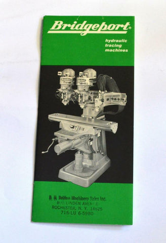 BRIDGEPORT BHCC464 HYDRAULIC TRACING MACHINE BROCHURE