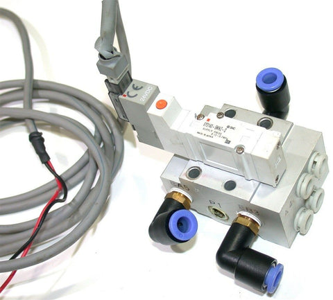 SMC SOLENOID 24V STACK UP 5 PORT 2 POSITION BANK ASSEMBLY SY3140-5MNZ-Q