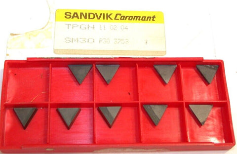 Lot of 9 Sandvik Indexable Turning Carbide Inserts TPGN 11 02 04 SM30