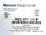 Mencom MDC-4FP-5M-B  5m Micro-DC 5-Pin M12 Female Plug To Flying Leads Cordset
