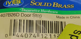 IVES Schlage 407B26D Solid Brass Decorative Door Stop
