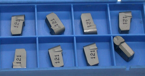 Lot of 8 Valenite Grooving & Turning Inserts VIPV5.00E2.50 VC121