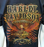 Harley Davidson Motorcycle Men's American Legend Eagle Graphic Black Shirt Large