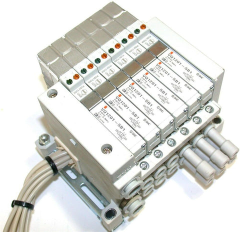 Up to 3 SMC 6 Solenoids 24V Stack Up Bank Assembly VQ1201-5B1