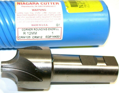 Niagara 12MM Diameter Corner Rounding End Mill 14433 New