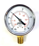 Winters PEM153 Pressure Gauge 30-0-30 PSI 2.5" Face 1/4" NPT