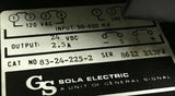 SOLA ELECTRIC 83-24-225-2 POWER SUPPLY 24 VDC @ 2.5 AMPS