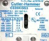Cutler-Hammer C320KGS3 Side Mount Auxiliary Contact 2-Pole 10A 600VAC 1NO/NC