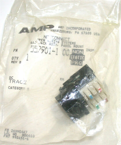 AMP Netconnect Open Wiring Systems 110v Panel Mount Jack Assembly 5579