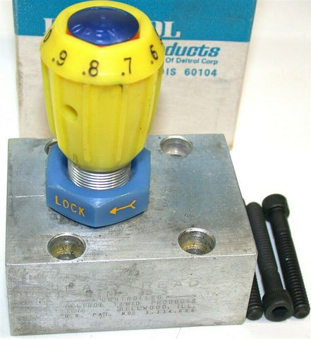 Deltrol 1/2" Subplate Mtd Steel Needle Valves ENLS30S ENL S30 S New