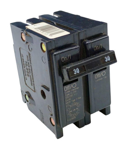 Cutler-Hammer CL230 2-Pole Thermal Magnetic Circuit Breaker 30A 120/240VAC