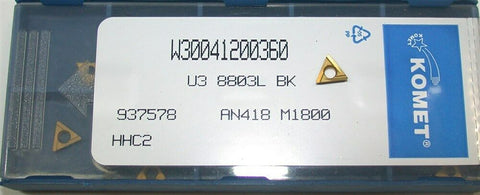 Lot of 10 New Komet Indexable Carbide Inserts for MicroKom W30 04120.0360