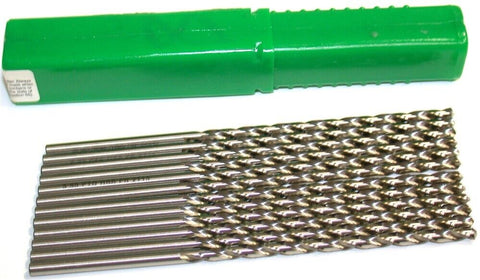 Lot of 12 New Precision Twist Drill 3.3mm (.129) x 106mm Taper Length HSS 056330