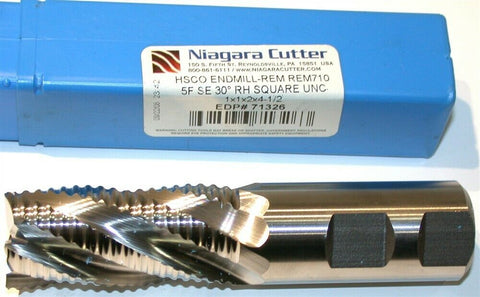 Niagara Cutter 1" 5 Flute HSS Roughing End Mill REM710 71326 New