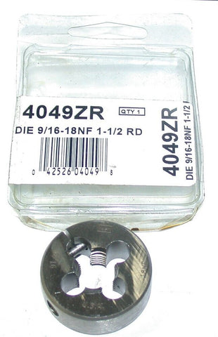 Up to 2 New Hanson Adjustable 9/16"-18 NF HSS 1 1/2" OD Thread Die 4049ZR