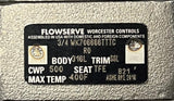 Worcester Controls Flowserve WK706666TTTC Stainless Steel Ball Valve 500 CWP