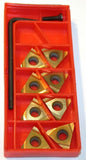 Lot of 8 New Carmex Tin Coated Carbide Threading Inserts 16 ER 0.35 ISO P25C