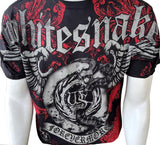 Hanes Men's Whitesnake Graphic Black Short Sleeve Shirt Size Medium