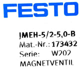 Festo JMEH-5/2-5 Solenoid Valve 0-B Ser W202 Magnetventil With Festo MEH-3-24VDC