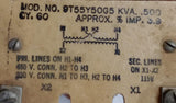 General Electric 9T55Y50G5 Transformer CY60 .500 KVA 230/460V Prim. 115V Sec.