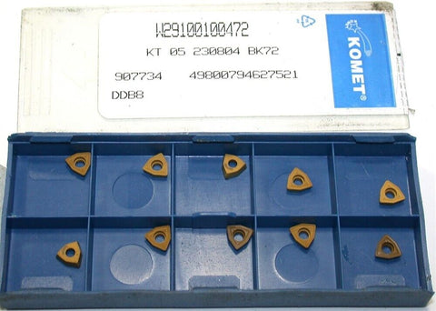 Lot of 10 New Komet Trochoidal Indexable Carbide Drilling Insert W29 10010.0472