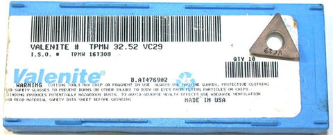 Lot of 10 Valenite Tiger·tec Silver Turning Carbide 60° Inserts TPMW 32.52 VC29