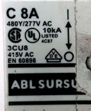 Altech Corp. 3CU8 3 Pole Circuit Breaker 8A 480Y/277V AC DIN Rail Mount