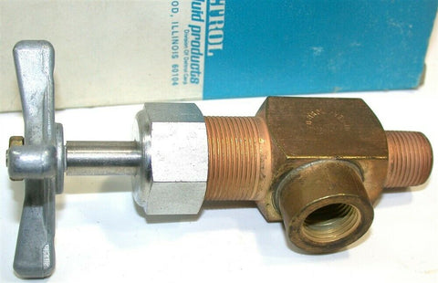 Deltrol Pneu-Trol 3/8" 3000 PSI Brass Angle Needle Valve SM301B1 SM-301-B1 New