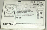 New Leviton  1PKB1  3-Phase Receptacle Outlet 30 Amp 125/250 VAC