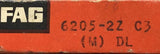 FAG 6205-2Z C3 Shielded Ball bearing 25 mm X 52 mm X 15 mm