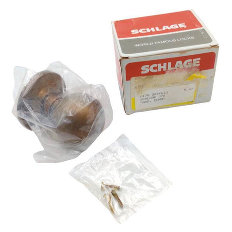 Schlage A170 ORB 613 Grade 2 Single Dummy Knob Orbit Oil Rubbed Bronze No Handed