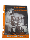 Brown & Sharpe - Hand Screw Machine Manual No.0