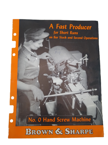 Brown & Sharpe - Hand Screw Machine Manual No.0