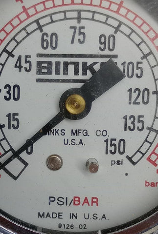 Binks Ac90 Binks 85-201 Air Pressure Regulator Assembly W/ Gauge 0-150PSI
