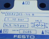 Festo OS-1/4 B Pneumatic Valve Type 6682 145PSI Max