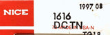 NICE 1616DCTN Ball Bearing 1/2" X 1-1/8" X 3/8" (3 Available)