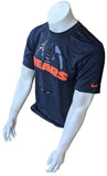 Nike NFL Team Apparel Men's Dri-Fit  Chicago Bears Navy Short Sleeve Shirt Small