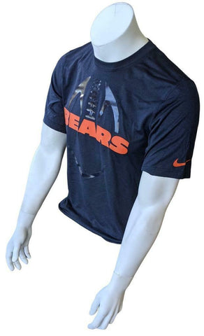 Nike NFL Team Apparel Men's Dri-Fit  Chicago Bears Navy Short Sleeve Shirt Small