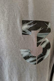 Gildan Performance Men's 3 Graphic Short Sleeve Gray Polyester Shirt Size Large