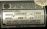 Spectra Physics 105-1 Laser Head 632.8 nm W/Custom Mount Fixture - SOLD AS IS