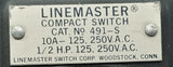 Linemaster 491-S Compact Foot Switch 10A 125/250VAC 1/2HP