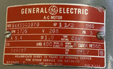 General Electric  5K45SG1070  3-Phase AC Motor 3 HP 208 VAC 1-1/2 HP
