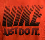 Nike Men's Graphic "Just Do It" Red Shirt Short Sleeve T-Shirt Size X-Large