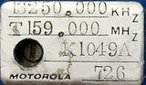 Motorola K1049A Channel Element T159.000 MHz 13250.000 KHz