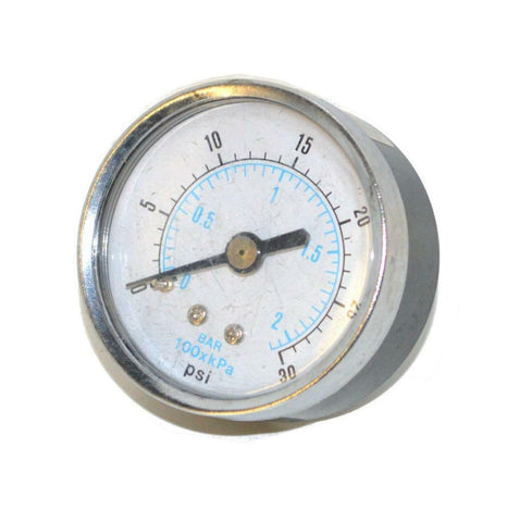 0-30 PSI 0-200 KPA PRESSURE GAUGE 1/4" NPT BACK MOUNT